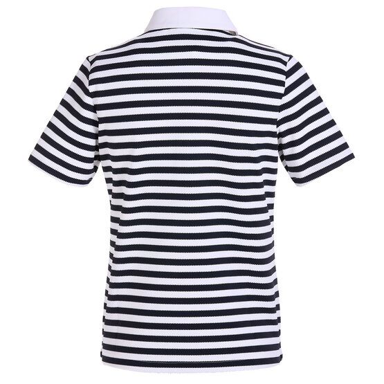 Valiente Jaquard-Streifen Halbarm Polo navy von Valiente