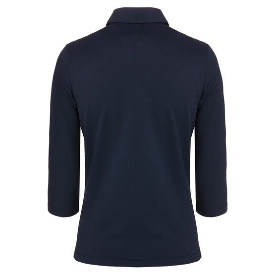 Valiente Jaquard-Struktur 3/4 Arm Polo navy von Valiente