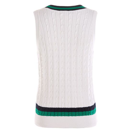 Valiente Retro Zopf Pullunder Strick offwhite von Valiente
