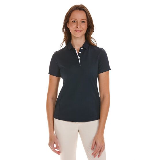 Valiente Rueckenfalte Halbarm Polo navy von Valiente