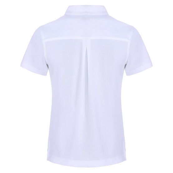 Valiente Rueckenfalte Halbarm Polo weiß von Valiente