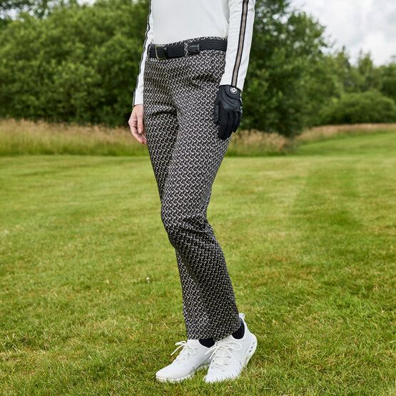 Valiente STELLA Druck Satin-Stretch Schlupf lang Hose mehrfarbig von Valiente