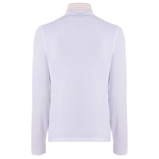 Valiente Stehkragen mit Knoepfen Thermo Polo weiß von Valiente