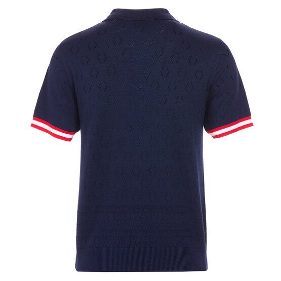 Valiente Strick Jaquard Halbarm Polo navy von Valiente
