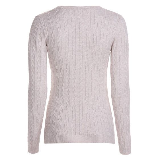Valiente Zopf Pullover Strick beige von Valiente