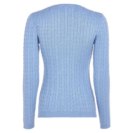 Valiente Zopf Pullover Strick hellblau von Valiente