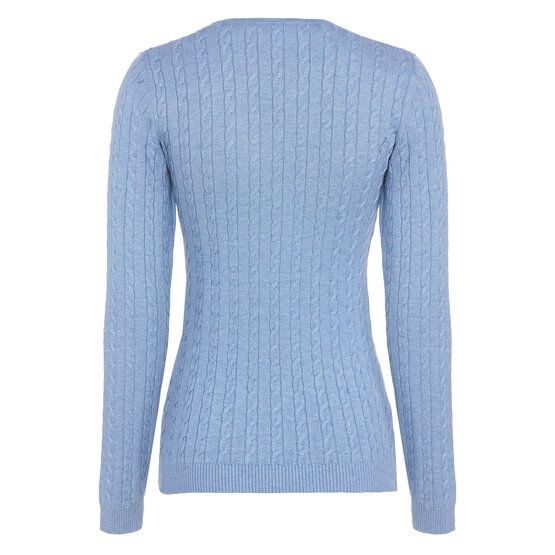 Valiente Zopf Pullover Strick hellblau von Valiente