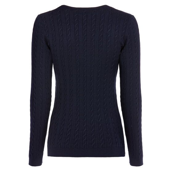 Valiente Zopf Pullover Strick navy von Valiente
