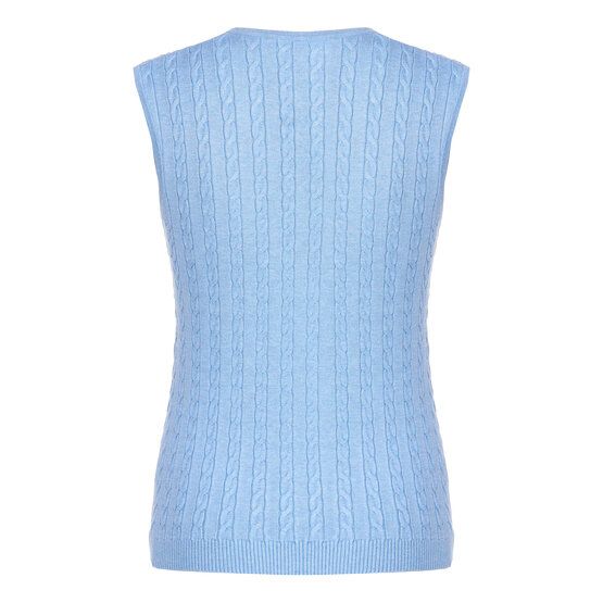 Valiente Zopf- Pullunder Strick hellblau von Valiente