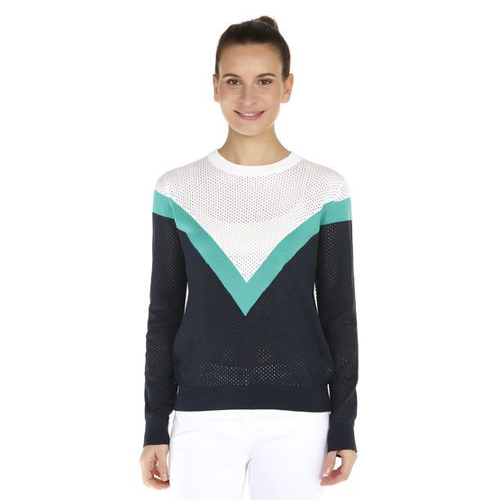 Valiente mesh Pullover Strick navy von Valiente