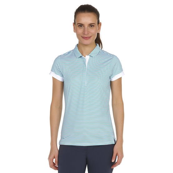 Valiente polo printed stripes Halbarm Polo grün von Valiente