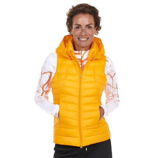 Valiente quilted vest with hood Thermo Weste orange von Valiente