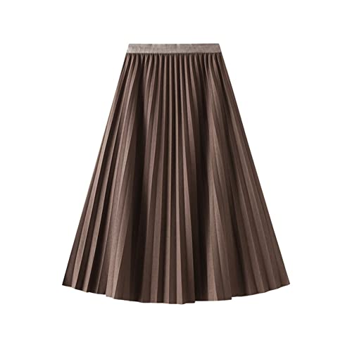 Valin Damen Mittellanger Mode Rock A-Linie Faltenrock Einfarbig Elegante Grau A-Linie Röcke,Einheitsgröße,SK9870 Valin Damen Mittellanger Mode Rock A-Linie Faltenrock Einfarbig Elegante Grau A-Linie Röcke,Einheitsgröße,SK9870 von Valin