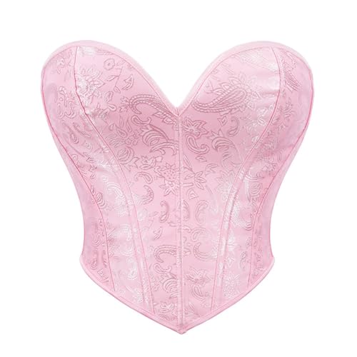Valin Damen Rosa Push up Überbrust Korsett Top Gestickt Rücken Schnürung Korsage Corsage,30-32,C6230 von Valin