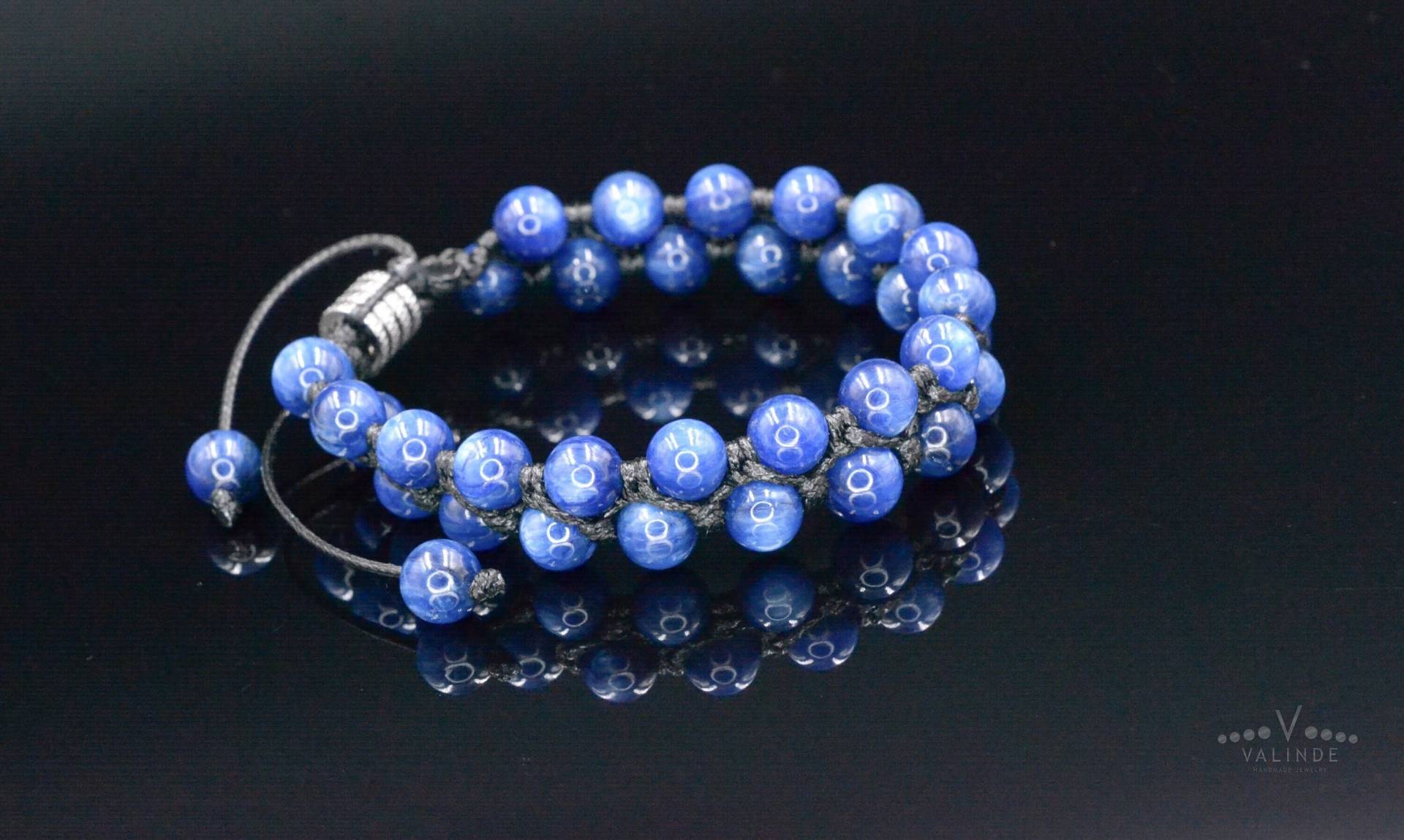 Echtes Kyanit Armband - Herren Doppelreihiges Kristall Verstellbares Geschenk Für Männer Blaues Weihnachtsgeschenk von Valinde