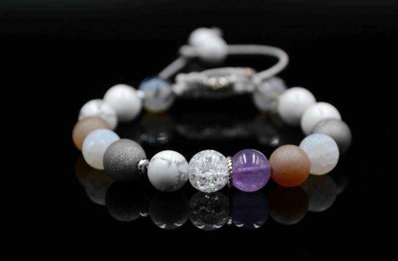 Women Es White Howlite Armband Druzy Agate Stone Mix Perlen Für Ihre Gemstone Crystal Amethyst von Valinde