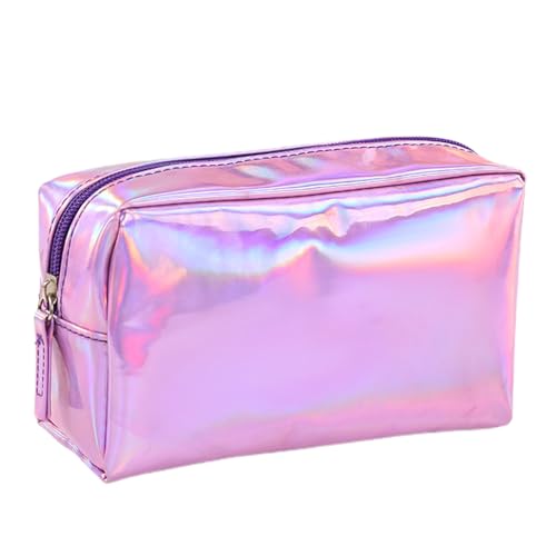 VALINK Transparente Reisetasche, transparente Kulturbeutel, wasserdichte Kosmetiktasche mit Reißverschluss, tragbare Make-up-Organizer-Tasche für Damen, Outdoor-Reisen, violett von Valink