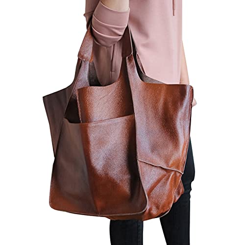 Valink Eimer-Handtaschen für Frauen, große PU-Ledertasche, Schultertasche, weiche Umhängetasche, übergroße Tasche von Valink