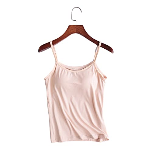 VALINK Sommer Damen Tank Tops mit integriertem Regal-BH, Frauen Camisole Tops in BH Hals Weste Gepolstert Slim Fit Tank Tops von Valink