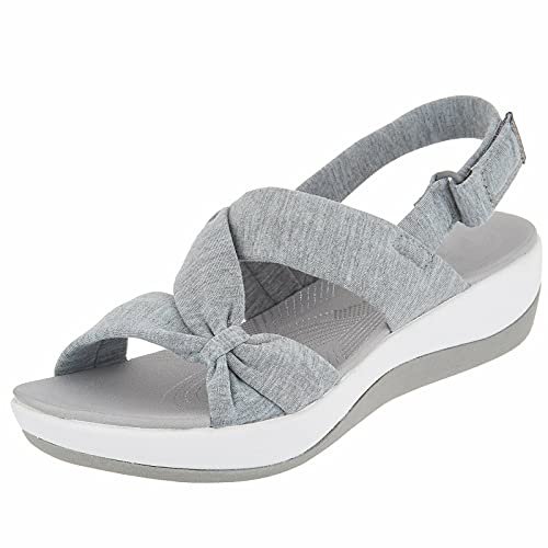 Valink Sommer Flache Sandalen für Frauen, Strandschuhe Schnallen-Design Dicke Sohle Slingback Slip on Casual Urlaub Walking Schuhe von Valink
