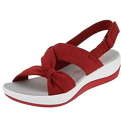 Valink Sommer Flache Sandalen für Frauen, Strandschuhe Schnallen-Design Dicke Sohle Slingback Slip on Casual Urlaub Walking Schuhe von Valink