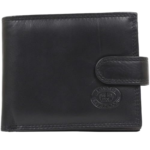 Herren-Geldbörse aus echtem Leder, RFID-Münz- und Kreditkartenetui, Schwarz , Casual Herren-Geldbörse aus echtem Leder, RFID-Münz- und Kreditkartenetui, Schwarz , Casual von Valita