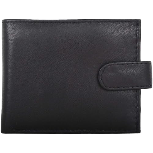 Herren Geldbörse aus echtem Nappaleder, super weich, RFID-Schutz, Schwarz, Schwarz , Casual Herren Geldbörse aus echtem Nappaleder, super weich, RFID-Schutz, Schwarz, Schwarz , Casual von Valita