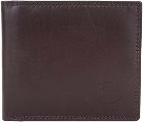 Herren-Geldbörse aus weichem Leder mit mehreren Kartenfächern und Taschen, dunkelbraun, Einheitsgröße, Casual von Valita