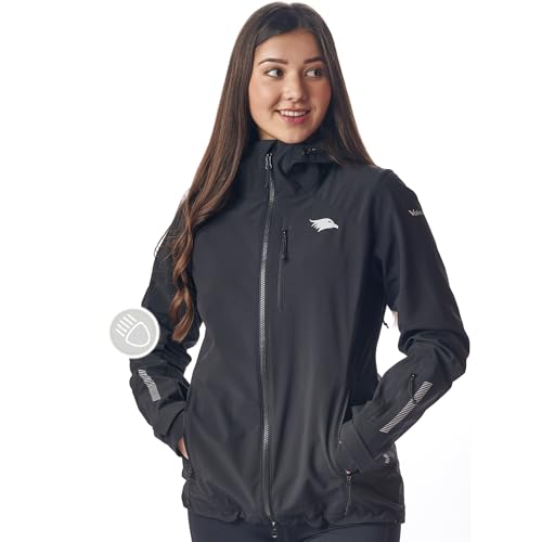 Valkental® Reflektierende Funktionsjacke [Das Original] - Damen - Wasserabweisend & Winddicht | Doppel Reißverschluss | Geeignet als Laufjacke, Fahrradjacke & Übergangsjacke | VERTEX Jacke von Valkental