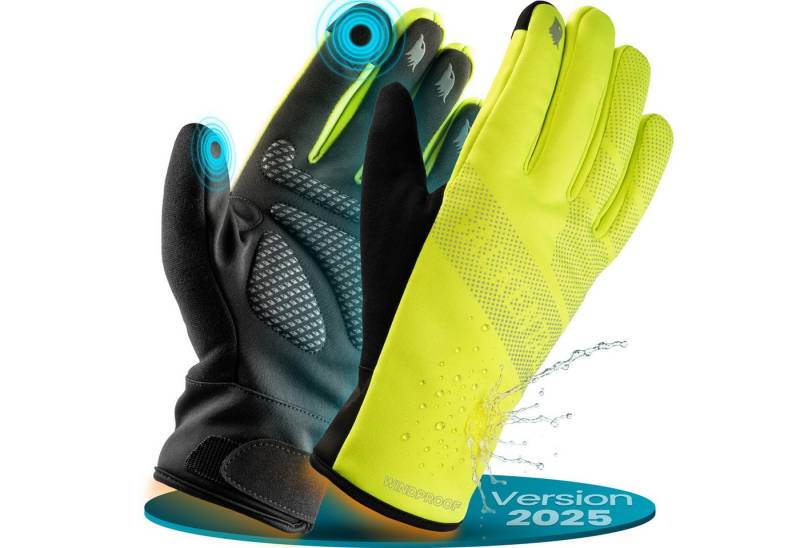 Valkental Fahrradhandschuhe Winterhandschuhe & Übergangshandschuhe mit Touchscreen Funktion atmungsaktiv, winddicht & wasserdicht von Valkental