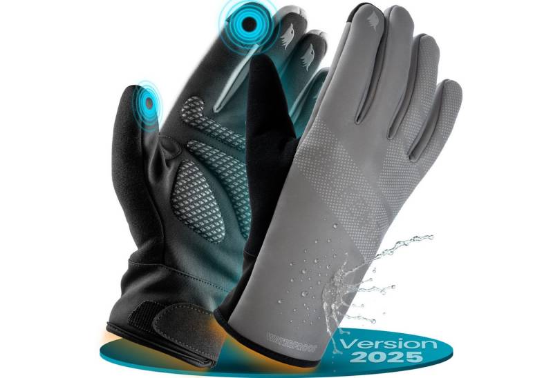 Valkental Fahrradhandschuhe Winterhandschuhe & Übergangshandschuhe mit Touchscreen Funktion atmungsaktiv, winddicht & wasserdicht von Valkental