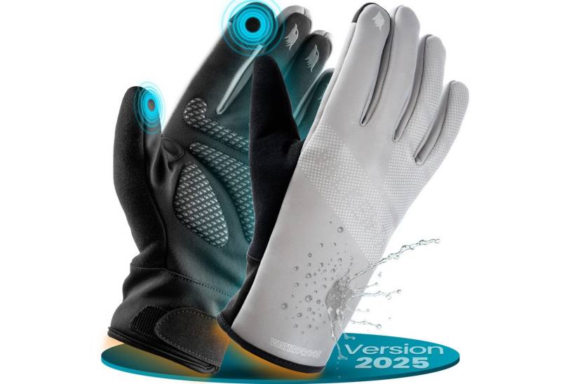 Valkental Fahrradhandschuhe Winterhandschuhe & Übergangshandschuhe mit Touchscreen Funktion atmungsaktiv, winddicht & wasserdicht von Valkental