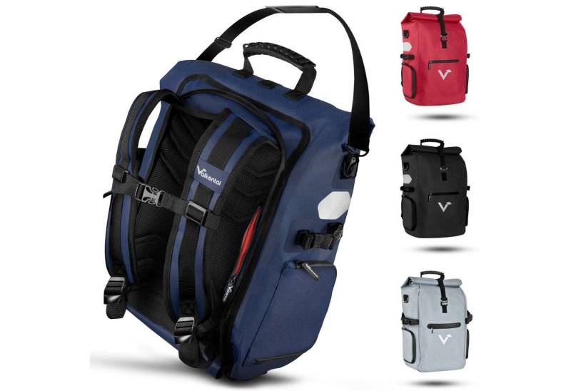 Valkental Fahrradrucksack Valkental Rucksack ValkPro 3in1 Fahrradtasche blau von Valkental