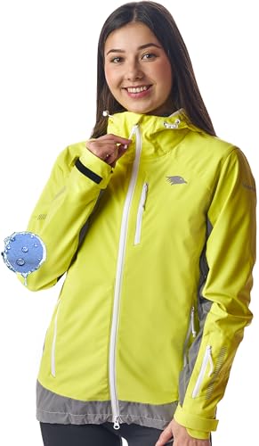 Valkental - Funktionale Softshelljacke Damen | Wasserabweisend & Atmungsaktiv | Mit Lüftung | Geeignet als Laufjacke, Fahrradjacke & Übergangsjacke von Valkental