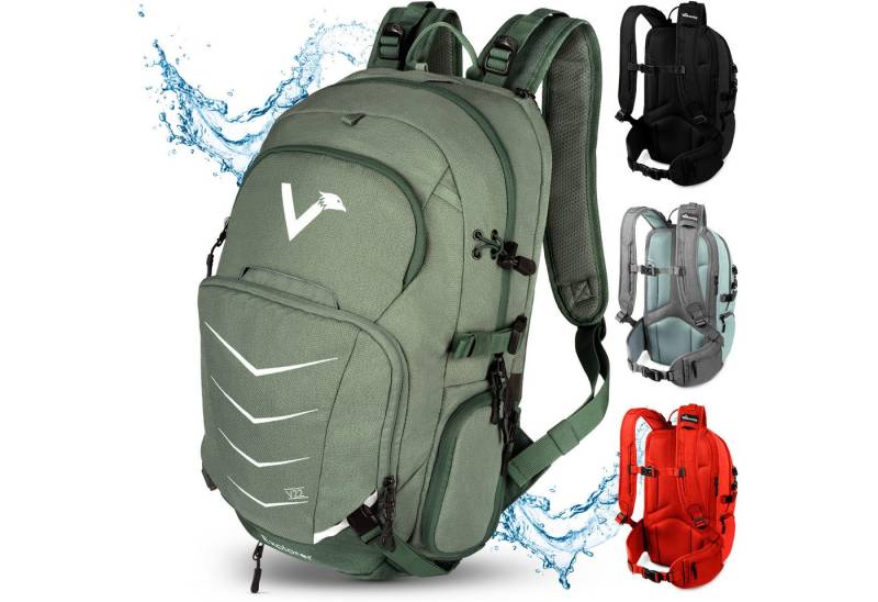 Valkental Wanderrucksack Fahrradrucksack & Outdoor Rucksack, wasserdicht & atmungsaktiv 22 L von Valkental