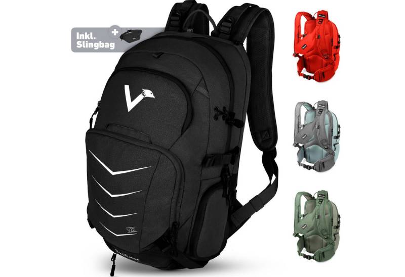 Valkental Wanderrucksack Fahrradrucksack & Outdoor Rucksack, wasserdicht & atmungsaktiv 22 L von Valkental