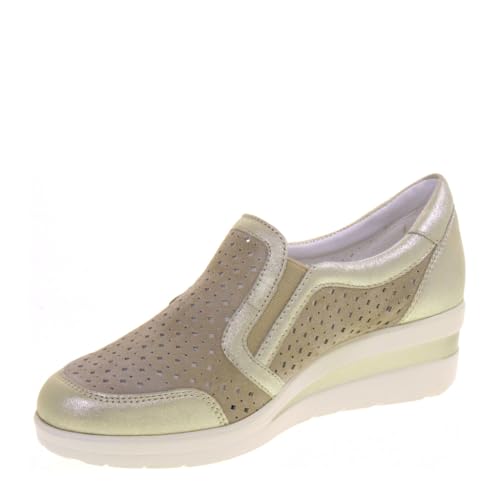 Valleverde 36201 Freizeitschuhe mit Keilabsatz und Reißverschluss für Damen 36/Beige von Valleverde