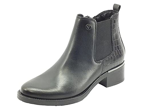 Valleverde 46010 Stiefeletten Schuhe Stiefeletten Ferse Leder, Schwarz , 37 EU von Valleverde