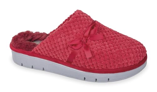 Valleverde Damen Hausschuhe 55110 Stoff Avio oder Rot Freizeitschuhe, rot, 36 EU von Valleverde