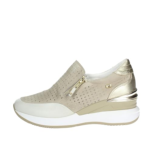 Valleverde Damen-Sneaker 36285 aus sandfarbenem Wildleder, lässiges Modell. Ein bequemer Schuh für alle Gelegenheiten. Frühling-Sommer 2023, sand, 35 EU von Valleverde