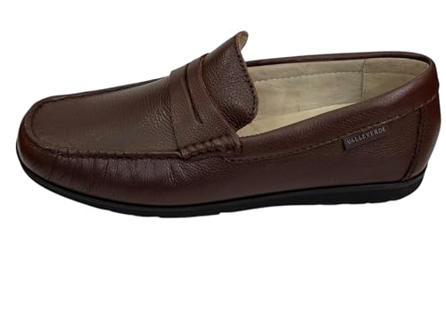 Valleverde Herren Mokassin 36940 Leder Braun oder Blau Lässiges Modell. Ein bequemer Schuh für alle Anlässe geeignet. Frühling-Sommer 2023, braun, 43 EU von Valleverde
