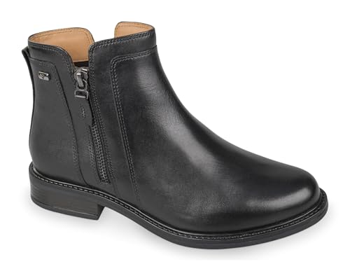 Valleverde Stiefeletten Damen 17103 Leder Schwarz oder Braun Freizeitschuhe, Schwarz , 40 EU von Valleverde