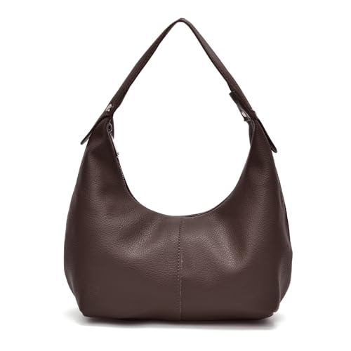 Valleycomfy Damen U-förmige Unterarmtasche Leder Crossbody Geldbörse Handtasche, Kleiner Kaffee von Valleycomfy