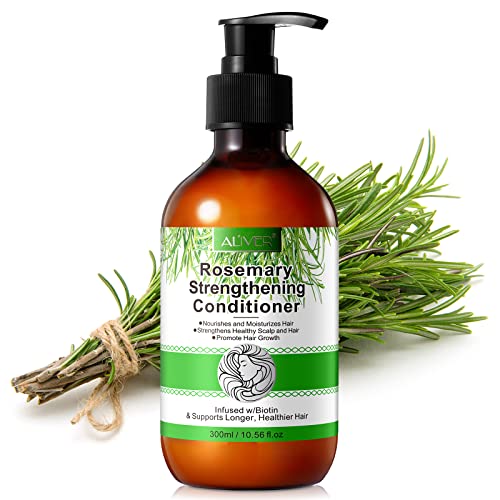 Rosmarin Conditioner, Rosemary Mint Conditioner für Trockenes Geschädigtes Haar, Unterstützt die Haarstärke Verdichtet Macht Weich, Tiefe Feuchtigkeit Kopfhaut Bio Haarspülung für Männer Frauen, 300ml von Valleylux