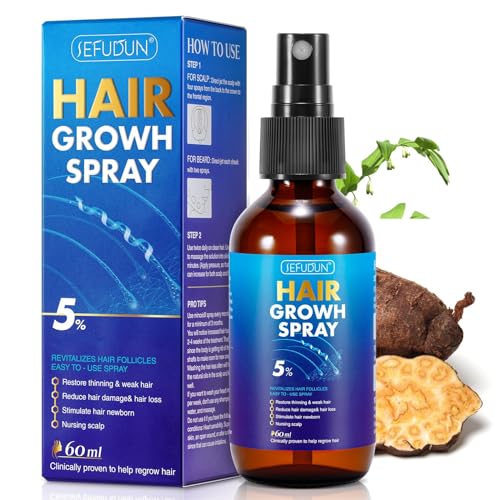 Μi 5% Haarwachstumsspray, Μi Hair Growth Oil für Männer und Frauen, Stoppt Haarausfall und fördert das Nachwachsen der Haare, haarwachstum serum für stärkeres und dickeres Haar, 60ml von Valleylux