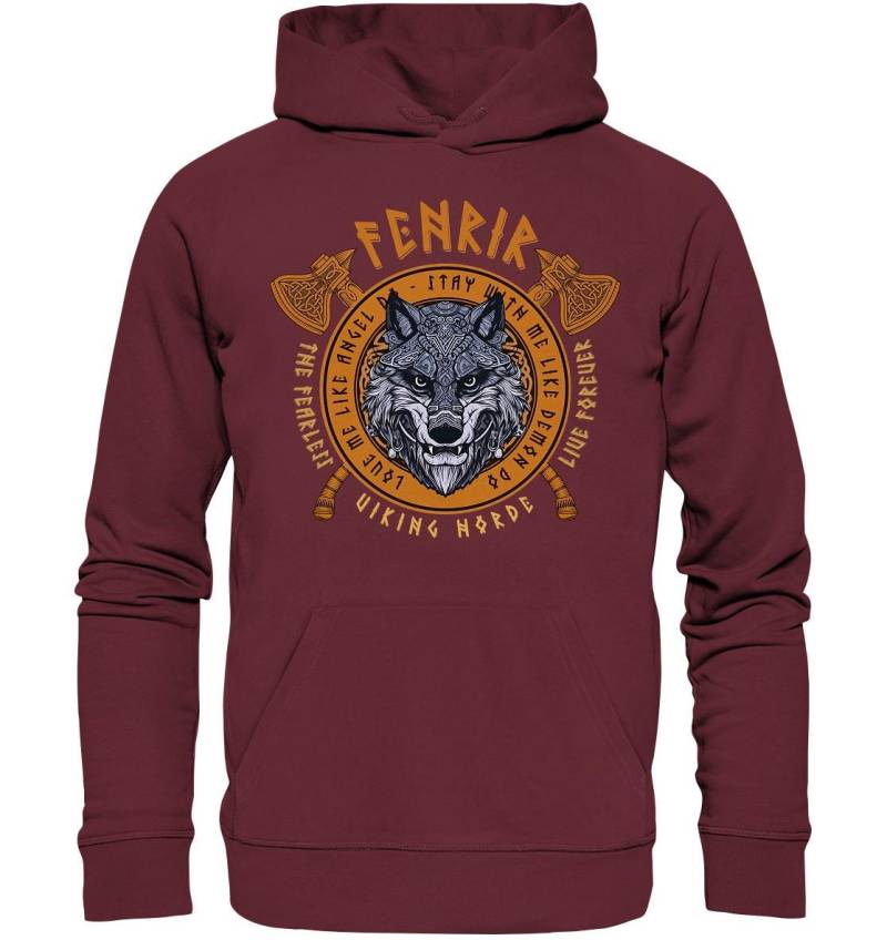 Fenrir The Fearless Viking Horde Live Forever Hoodie - Fearless Organic von VallhallaDesignsShop