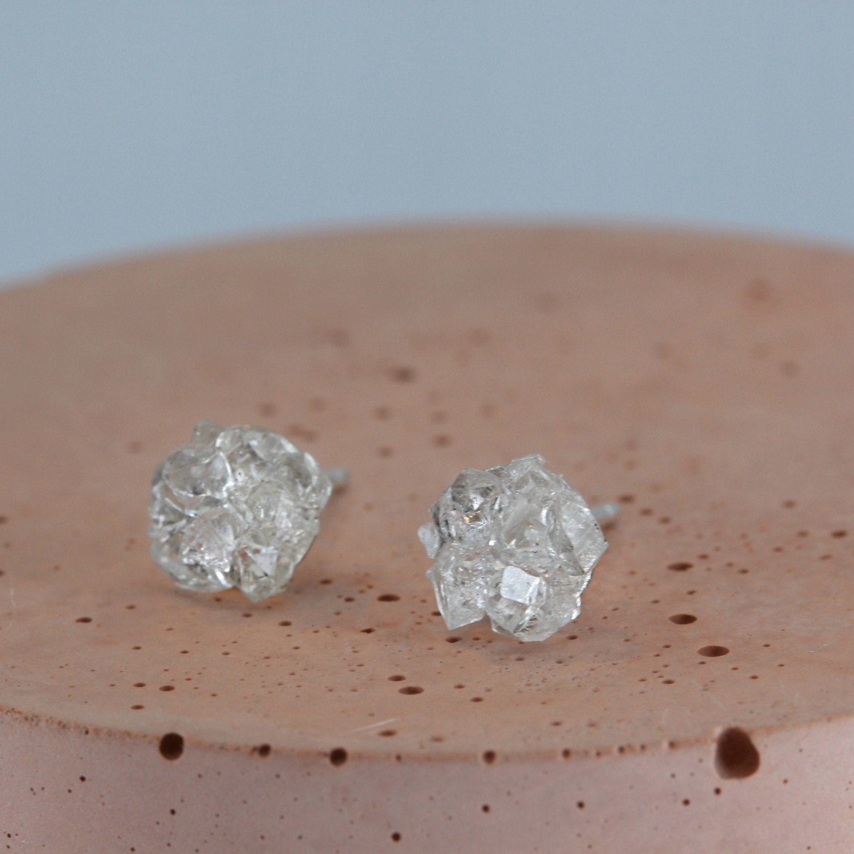 Herkimer Diamant Ohrstecker, Kristall Ohrringe Herkimer Diamant Ohrstecker, Kristall Ohrringe von VallomaJewelryShop