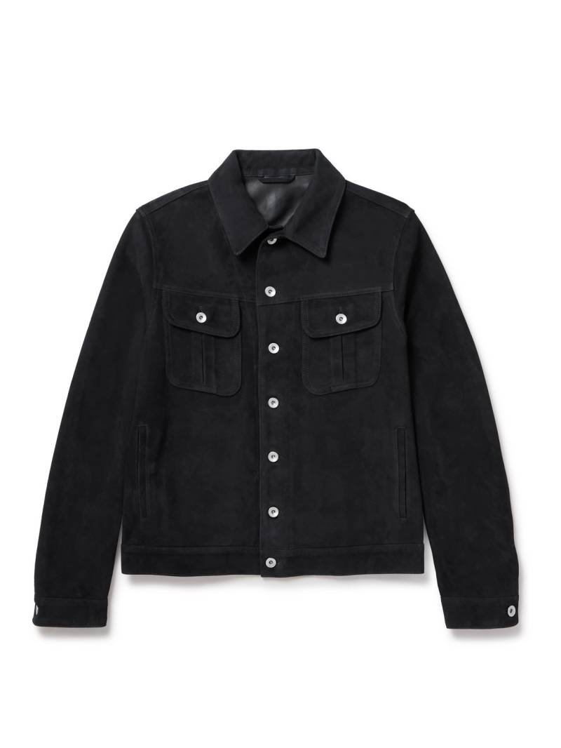 Valstar - Davis Suede Trucker Jacket - Men - Blue - IT 52 von Valstar