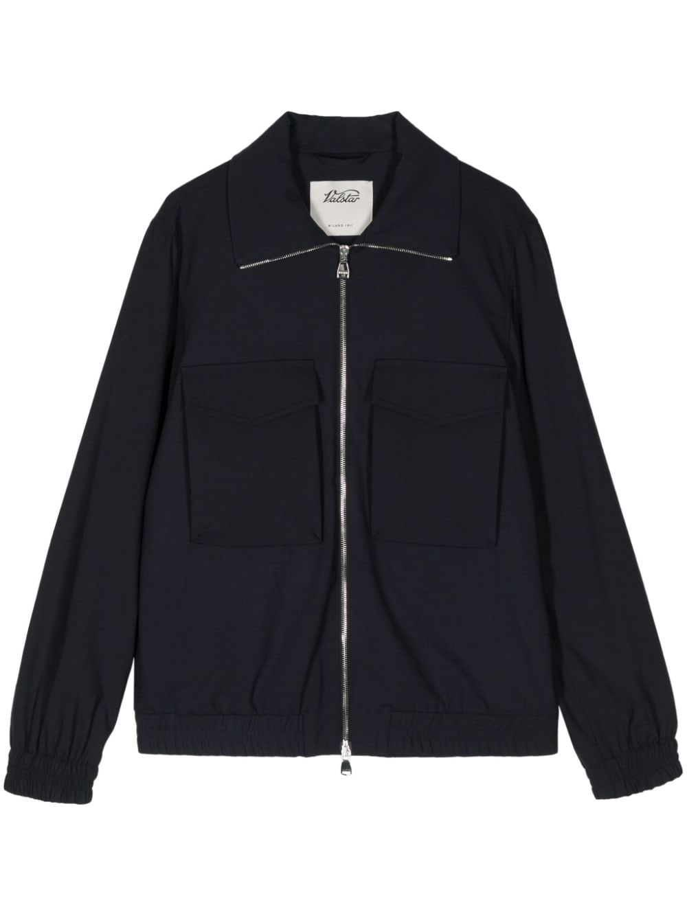 Valstar spread-collar zip-up jacket - Blau von Valstar