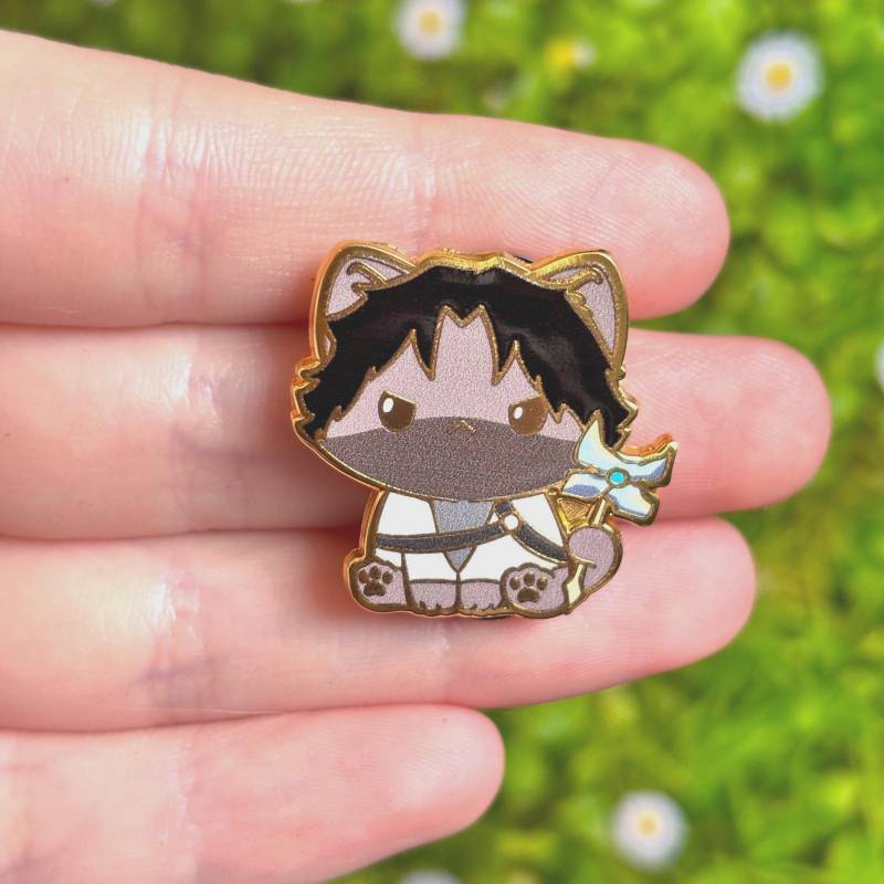 Arkan Inspirierter Süßer Chibi Katze Jayce Emaille Pin von Valtassi